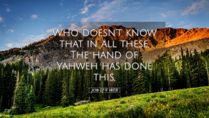 Picture 05 - Job 12:9 WEB Desktop Wallpaper - Who doesn't know that in all these, The hand of - Desktop Bible Verse Wallpaper