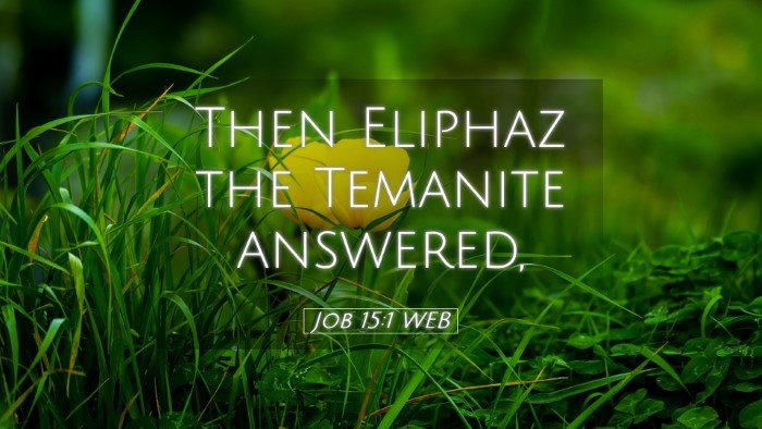 Picture 05 - Job 15:1 WEB Desktop Wallpaper - Then Eliphaz the Temanite - Desktop Bible Verse Wallpaper