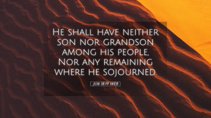 Picture 05 - Job 18:19 WEB Desktop Wallpaper - He shall have neither son nor grandson among his - Desktop Bible Verse Wallpaper