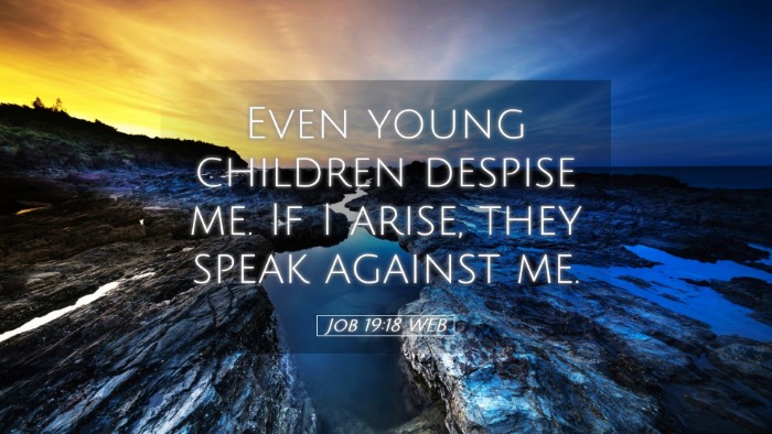 Picture 05 - Job 19:18 WEB Desktop Wallpaper - Even young children despise me. If I arise, they - Desktop Bible Verse Wallpaper