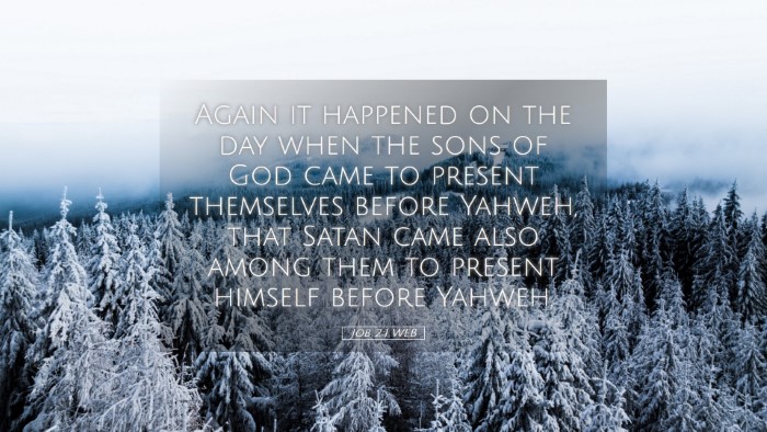 Picture 05 - Job 2:1 WEB Desktop Wallpaper - Again it happened on the day when the sons of God - Desktop Bible Verse Wallpaper