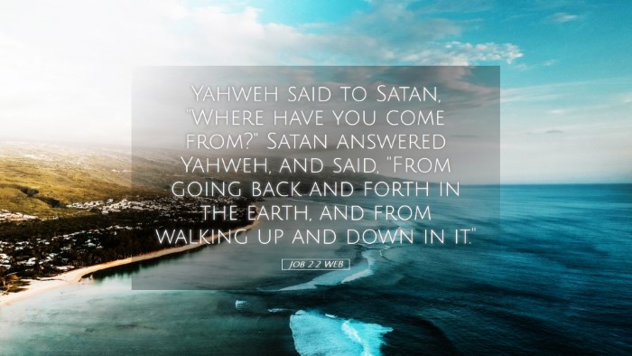 Picture 05 - Job 2:2 WEB Desktop Wallpaper - Yahweh said to Satan, 