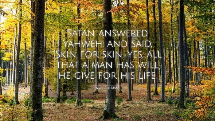 Picture 05 - Job 2:4 WEB Desktop Wallpaper - Satan answered Yahweh, and said, 