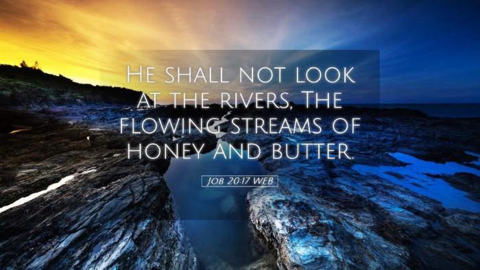 Picture 05 - Job 20:17 WEB Desktop Wallpaper - He shall not look at the rivers, The flowing - Desktop Bible Verse Wallpaper