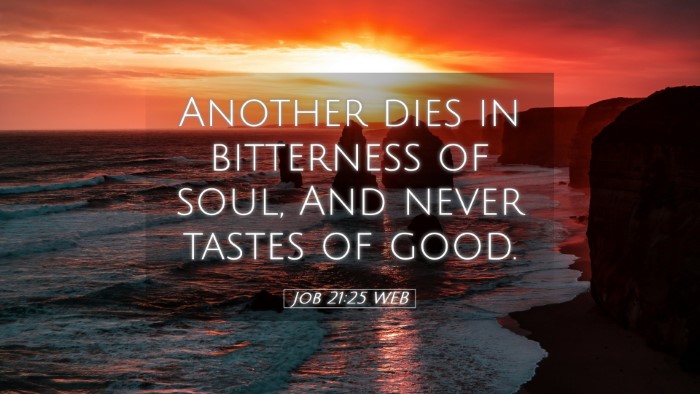 Picture 05 - Job 21:25 WEB Desktop Wallpaper - Another dies in bitterness of soul, And never - Desktop Bible Verse Wallpaper