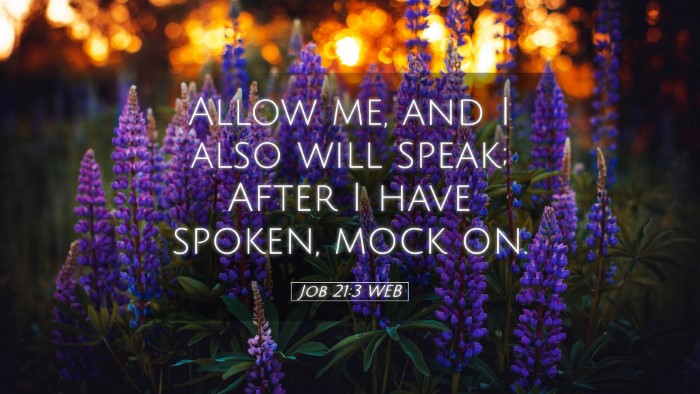 Picture 05 - Job 21:3 WEB Desktop Wallpaper - Allow me, and I also will speak; After I have - Desktop Bible Verse Wallpaper