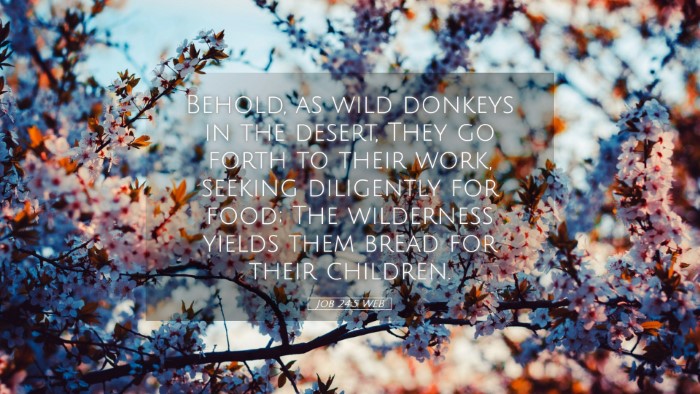 Picture 05 - Job 24:5 WEB Desktop Wallpaper - Behold, as wild donkeys in the desert, They go - Desktop Bible Verse Wallpaper