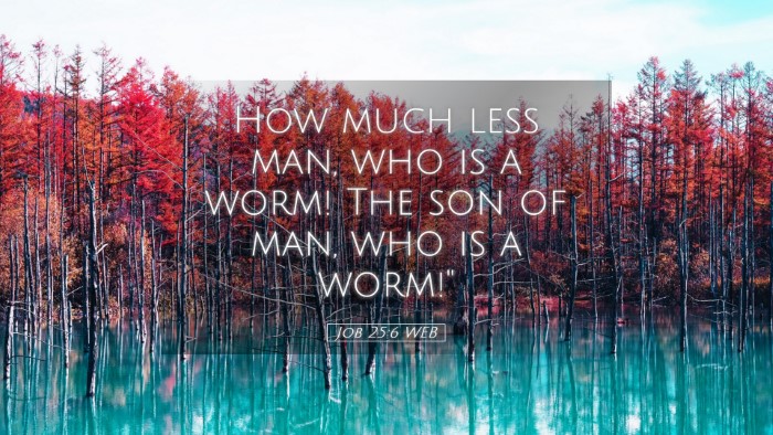 Picture 05 - Job 25:6 WEB Desktop Wallpaper - How much less man, who is a worm! The son of man, - Desktop Bible Verse Wallpaper