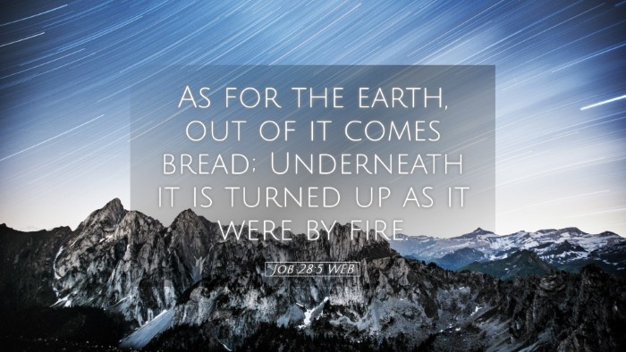 Picture 05 - Job 28:5 WEB Desktop Wallpaper - As for the earth, out of it comes bread; - Desktop Bible Verse Wallpaper