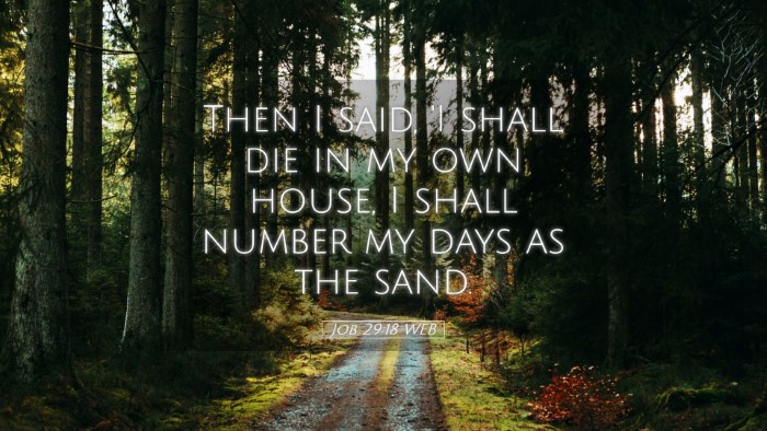 Picture 05 - Job 29:18 WEB Desktop Wallpaper - Then I said, 'I shall die in my own house, I - Desktop Bible Verse Wallpaper