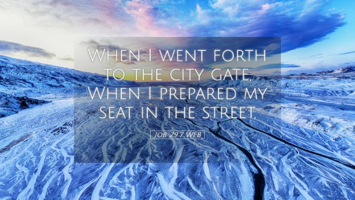 Picture 05 - Job 29:7 WEB Desktop Wallpaper - When I went forth to the city gate, When I - Desktop Bible Verse Wallpaper