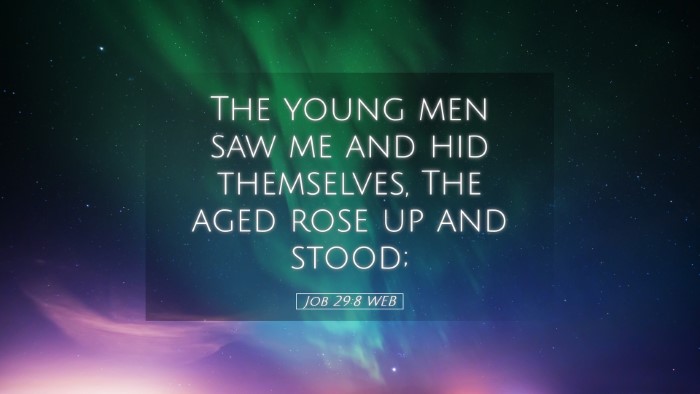 Picture 05 - Job 29:8 WEB Desktop Wallpaper - The young men saw me and hid themselves, The aged - Desktop Bible Verse Wallpaper