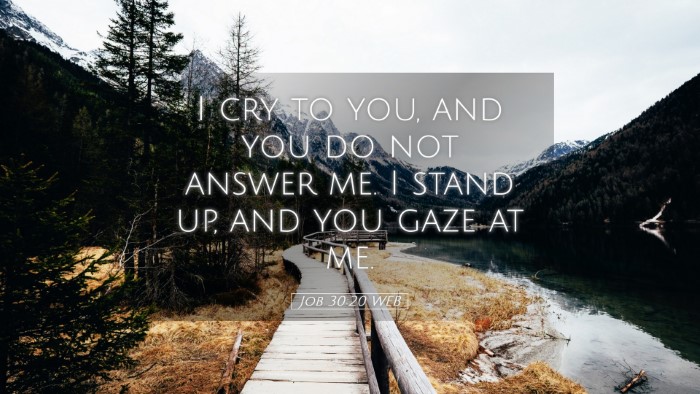 Picture 05 - Job 30:20 WEB Desktop Wallpaper - I cry to you, and you do not answer me. I stand - Desktop Bible Verse Wallpaper