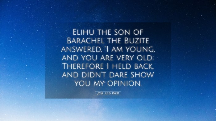 Picture 05 - Job 32:6 WEB Desktop Wallpaper - Elihu the son of Barachel the Buzite answered, 