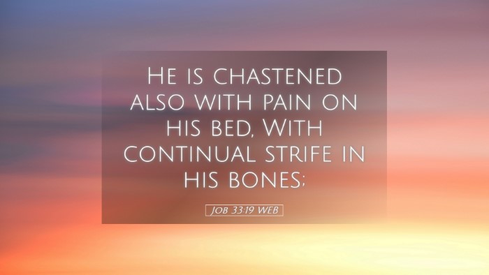 Picture 05 - Job 33:19 WEB Desktop Wallpaper - He is chastened also with pain on his bed, With - Desktop Bible Verse Wallpaper