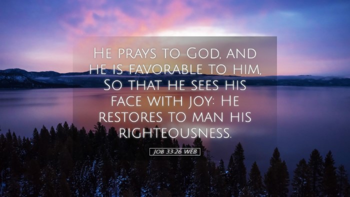 Picture 05 - Job 33:26 WEB Desktop Wallpaper - He prays to God, and he is favorable to him, So - Desktop Bible Verse Wallpaper