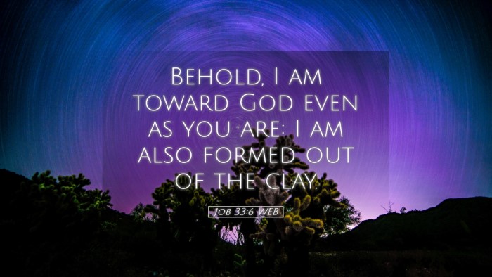 Picture 05 - Job 33:6 WEB Desktop Wallpaper - Behold, I am toward God even as you are: I am - Desktop Bible Verse Wallpaper