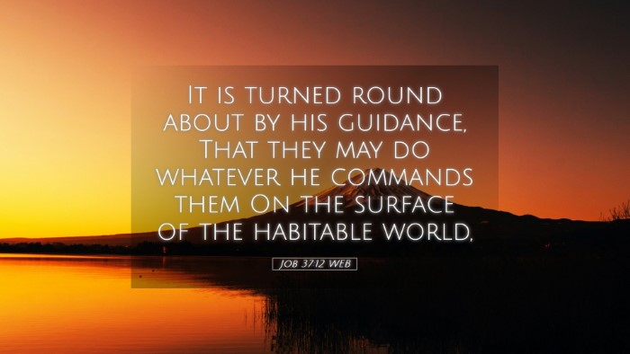 Picture 05 - Job 37:12 WEB Desktop Wallpaper - It is turned round about by his guidance, That - Desktop Bible Verse Wallpaper