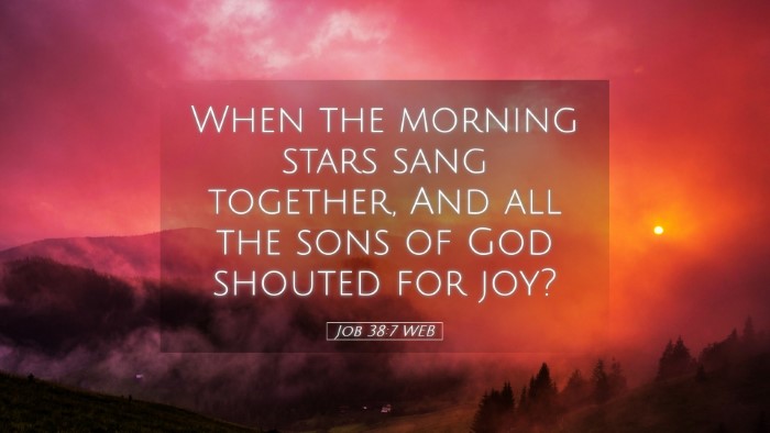 Picture 05 - Job 38:7 WEB Desktop Wallpaper - When the morning stars sang together, And all the - Desktop Bible Verse Wallpaper