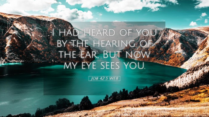 Picture 05 - Job 42:5 WEB Desktop Wallpaper - I had heard of you by the hearing of the ear, But - Desktop Bible Verse Wallpaper