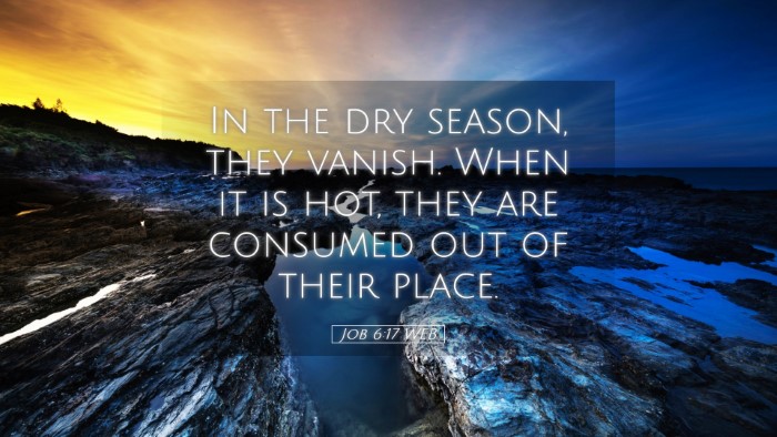 Picture 05 - Job 6:17 WEB Desktop Wallpaper - In the dry season, they vanish. When it is hot, - Desktop Bible Verse Wallpaper