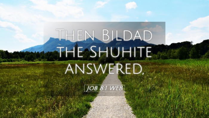 Picture 05 - Job 8:1 WEB Desktop Wallpaper - Then Bildad the Shuhite - Desktop Bible Verse Wallpaper