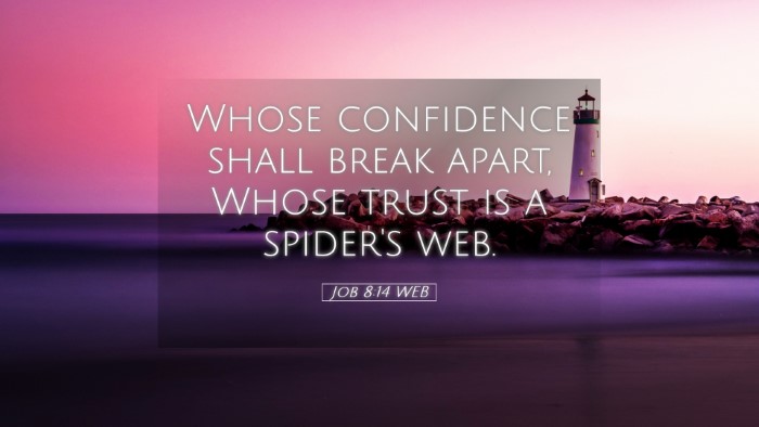 Picture 05 - Job 8:14 WEB Desktop Wallpaper - Whose confidence shall break apart, Whose trust - Desktop Bible Verse Wallpaper