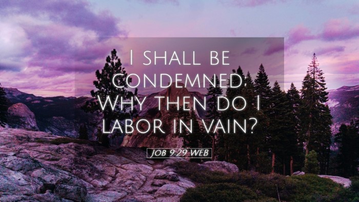 Picture 05 - Job 9:29 WEB Desktop Wallpaper - I shall be condemned; Why then do I labor in - Desktop Bible Verse Wallpaper