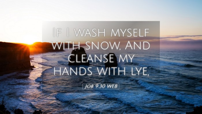 Picture 05 - Job 9:30 WEB Desktop Wallpaper - If I wash myself with snow, And cleanse my hands - Desktop Bible Verse Wallpaper