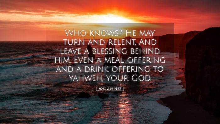Picture 05 - Joel 2:14 WEB Desktop Wallpaper - Who knows? He may turn and relent, And leave a - Desktop Bible Verse Wallpaper