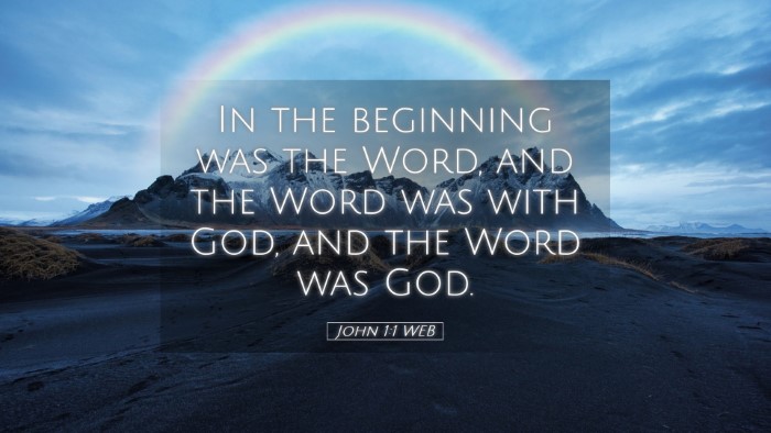 Picture 05 - John 1:1 WEB Desktop Wallpaper - In the beginning was the Word, and the Word was - Desktop Bible Verse Wallpaper