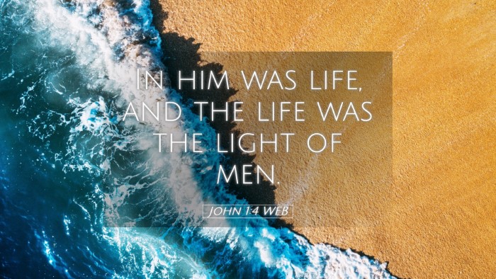 Picture 05 - John 1:4 WEB Desktop Wallpaper - In him was life, and the life was the light of - Desktop Bible Verse Wallpaper