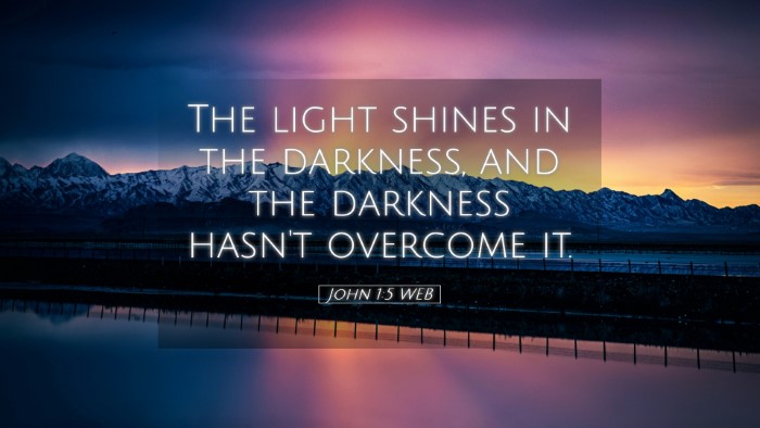 Picture 05 - John 1:5 WEB Desktop Wallpaper - The light shines in the darkness, and the - Desktop Bible Verse Wallpaper