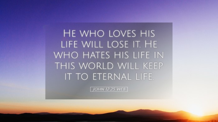 Picture 05 - John 12:25 WEB Desktop Wallpaper - He who loves his life will lose it. He who hates - Desktop Bible Verse Wallpaper