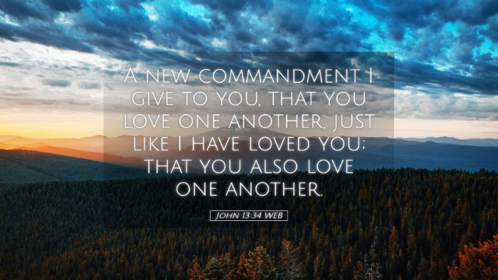 Picture 05 - John 13:34 WEB Desktop Wallpaper - A new commandment I give to you, that you love - Desktop Bible Verse Wallpaper