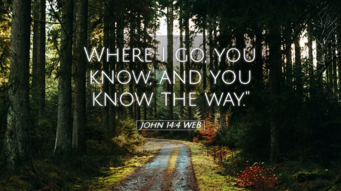 Picture 05 - John 14:4 WEB Desktop Wallpaper - Where I go, you know, and you know the - Desktop Bible Verse Wallpaper