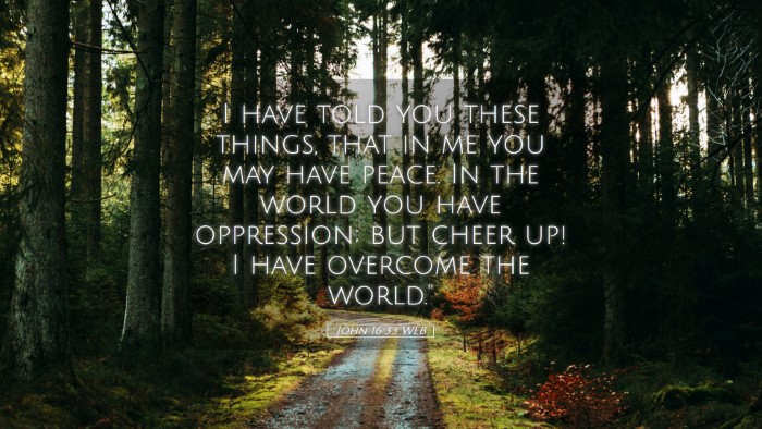 Picture 05 - John 16:33 WEB Desktop Wallpaper - I have told you these things, that in me you may - Desktop Bible Verse Wallpaper