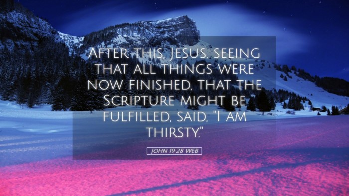 Picture 05 - John 19:28 WEB Desktop Wallpaper - After this, Jesus, seeing that all things were - Desktop Bible Verse Wallpaper