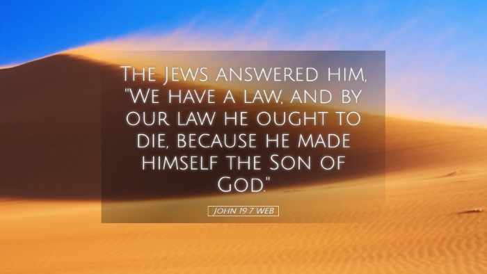 Picture 05 - John 19:7 WEB Desktop Wallpaper - The Jews answered him, 