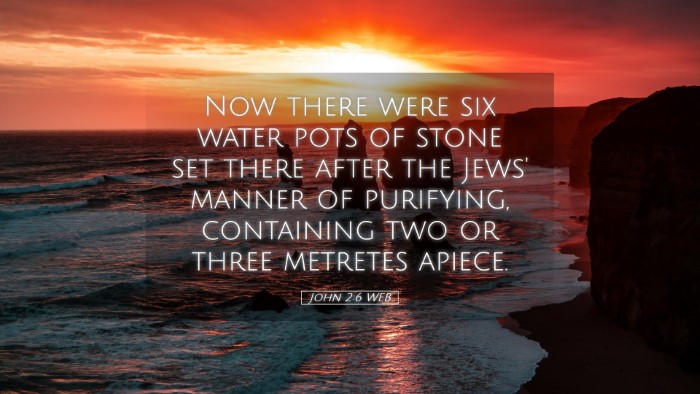 Picture 05 - John 2:6 WEB Desktop Wallpaper - Now there were six water pots of stone set there - Desktop Bible Verse Wallpaper