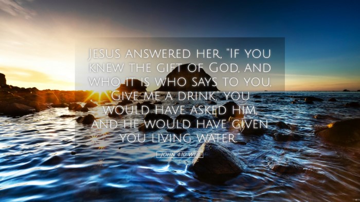 Picture 05 - John 4:10 WEB Desktop Wallpaper - Jesus answered her, 