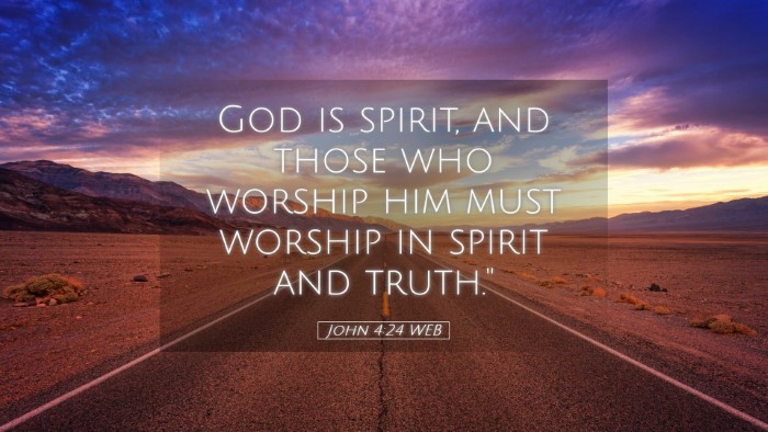 Picture 05 - John 4:24 WEB Desktop Wallpaper - God is spirit, and those who worship him must - Desktop Bible Verse Wallpaper