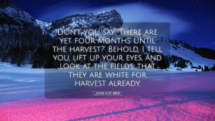 Picture 05 - John 4:35 WEB Desktop Wallpaper - Don't you say, 'There are yet four months until - Desktop Bible Verse Wallpaper