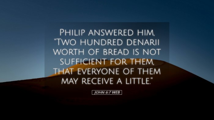 Picture 05 - John 6:7 WEB Desktop Wallpaper - Philip answered him, 