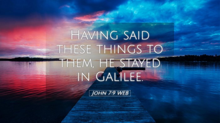 Picture 05 - John 7:9 WEB Desktop Wallpaper - Having said these things to them, he stayed in - Desktop Bible Verse Wallpaper