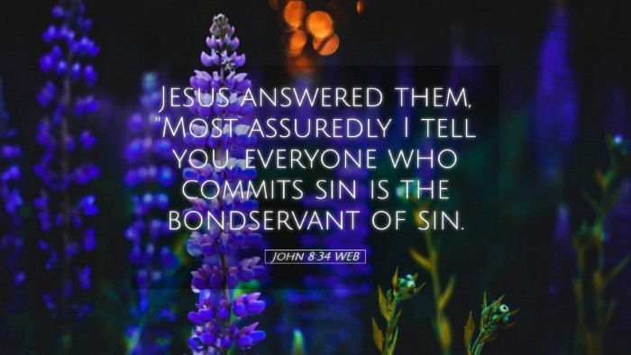Picture 05 - John 8:34 WEB Desktop Wallpaper - Jesus answered them, 