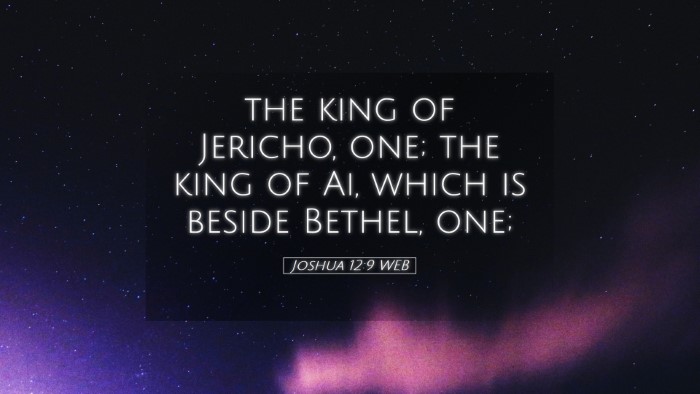 Picture 05 - Joshua 12:9 WEB Desktop Wallpaper - the king of Jericho, one; the king of Ai, which - Desktop Bible Verse Wallpaper