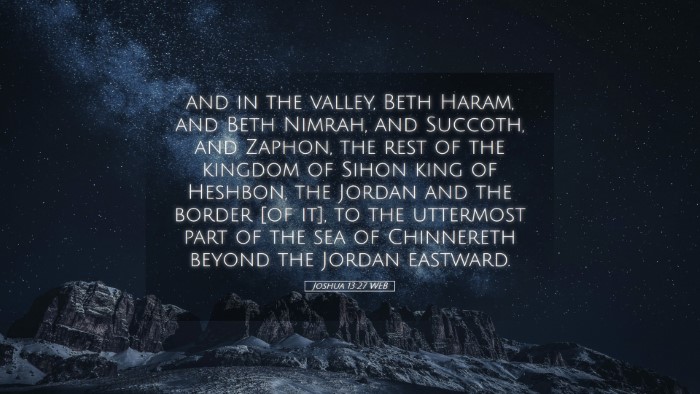 Picture 05 - Joshua 13:27 WEB Desktop Wallpaper - and in the valley, Beth Haram, and Beth Nimrah, - Desktop Bible Verse Wallpaper