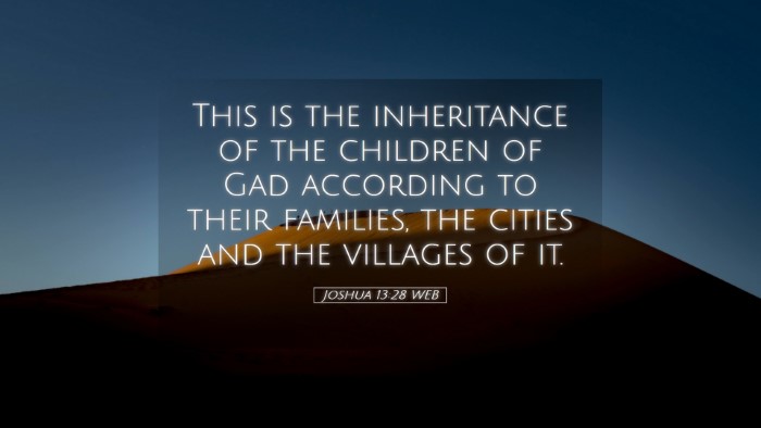 Picture 05 - Joshua 13:28 WEB Desktop Wallpaper - This is the inheritance of the children of Gad - Desktop Bible Verse Wallpaper