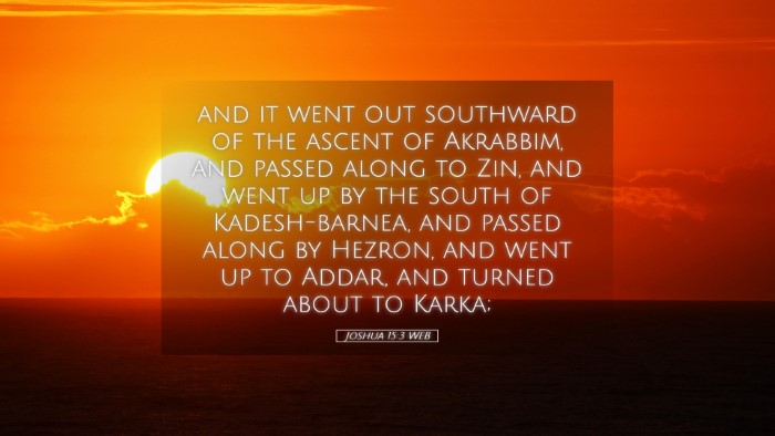 Picture 05 - Joshua 15:3 WEB Desktop Wallpaper - and it went out southward of the ascent of - Desktop Bible Verse Wallpaper